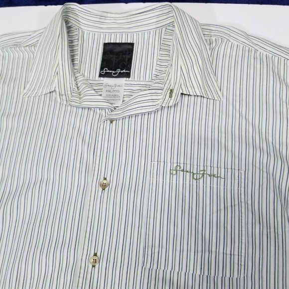 Sean John Striped Long Sleeve Casual Button Up - Picture 2 of 11